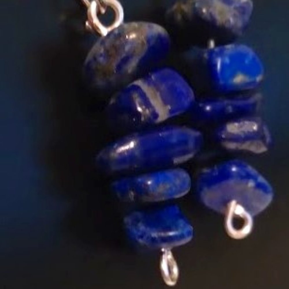 Blue stone handmade Earrings